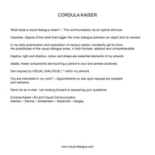 VISUAL DIALOGUE | ° Cordula Kaiser